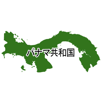 パナマ共和国無料フリーイラスト｜漢字(緑)